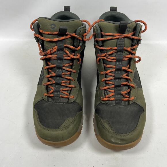 OBOZ Boots Mens 9.5 Bozeman Mid B-DRY Leather Hiking Shoes Insulated Green main image 5